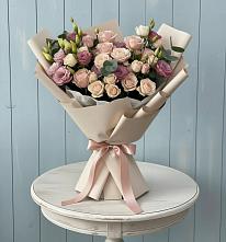 Букет цветов из:  Розы и Лизиантусы #REPLACE_PRED# Суксун