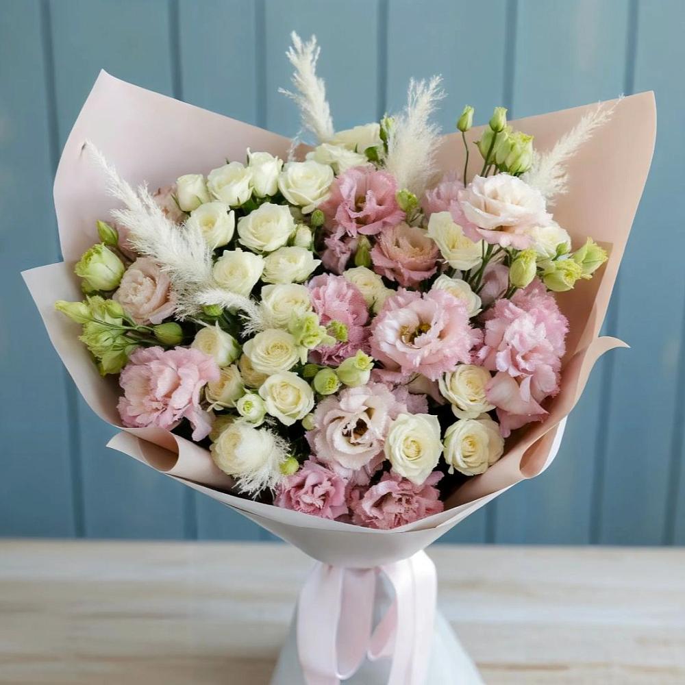 Букет цветов из: Альстромерии и Розы в Суксун