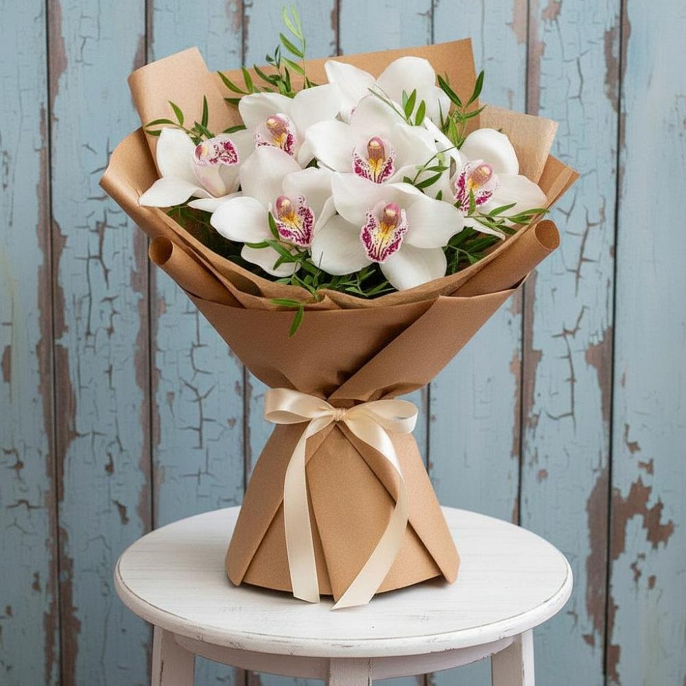 Букет цветов из: Орхидеи и Розы в Суксун