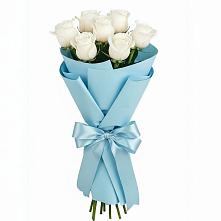 Букет 7 белых роз Проуд в Суксун