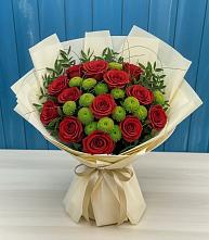 Букет цветов из:  Розы и Хризантемы в Суксун