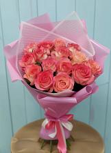 Букет 15 Розовых роз Равель в Суксун